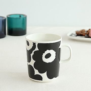 マリメッコ ウニッコ マグ 250ml ホワイト/ブラック marimekko UNIKKO