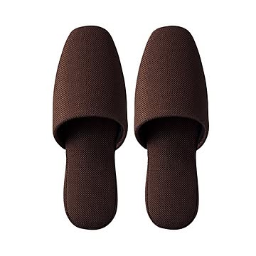 （まとめ） TANOSEE 吊り込みスリッパ アラバマ ブラウン 1足 【×5セット】