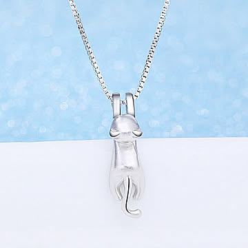 【在庫限り】ネックレス 猫 ぶら下がり猫 ネコちゃん silver925 キャット CAT 首 アクセサリー ヒップホップ ジュエリー ジュエル jewel レゲエ クラブ