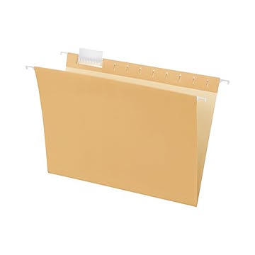 （まとめ） TANOSEE ハンギングフォルダー A4 クリーム 1パック（5冊） 【×10セット】