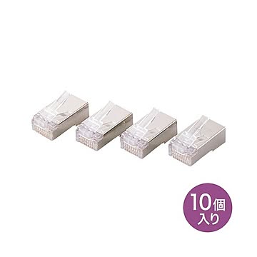 (まとめ)サンワサプライ STPコネクタ(単線用) ADT-STP-T10×2セット