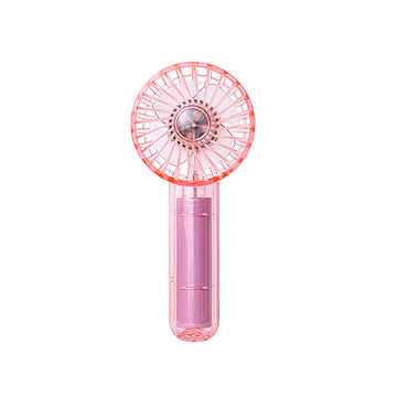 ミニクリアファン LEDライト付 ピンク ライフオンプロダクツ LCAF002-PK