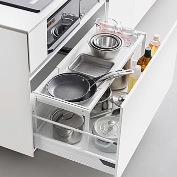 山崎実業 シンク下引き出し幅伸縮スライドラック タワー tower 【D30】 