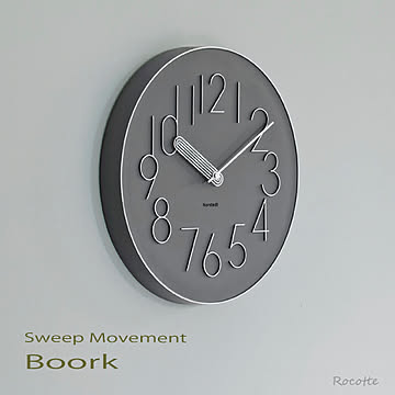  【電池ﾌﾟﾚｾﾞﾝﾄ】インターフォルム 掛け時計 連続秒針 ボールク