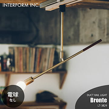 INTERFORM インターフォルム Bronte ブロンテ ダクトレールライト (電球なし) LT-3829 スポットライト ライティングレール専用 天井照明 LED対応 E17 〜60W×1