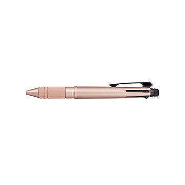（まとめ） 三菱鉛筆 ジェットストリーム4＆1 メタル 4色ボールペン0.5mm（黒・赤・青・緑）+シャープ0.5mm ピンクゴールド 【×3セット】