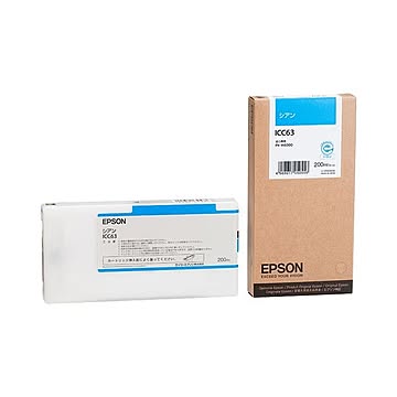 （まとめ） エプソン EPSON インクカートリッジ シアン 200ml ICC63 1個 ×3セット
