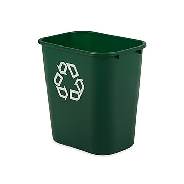 デスクサイドリサイクルコンテナ リサイクルマーク付き 26.6L 幅368x奥行267x高さ381mm ラバーメイド