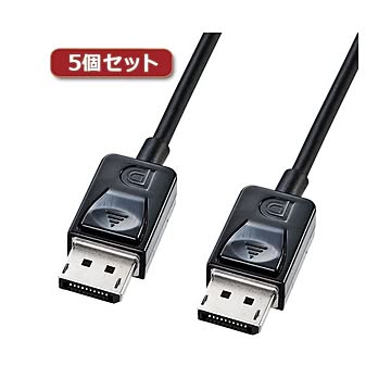 5個セット サンワサプライ DisplayPortケーブル2m KC-DP2KX5