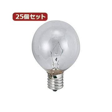 YAZAWA 25個セット ベビーボール球40WクリアE12 G501240CX25