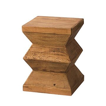 木製 スツール オットマン パイン古材 ブラウン 幅31×奥行31×高さ44cm 完成品