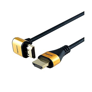 (まとめ) ホーリック HDMIケーブル L型270度 3m ゴールド HL30-570GD 【×2セット】
