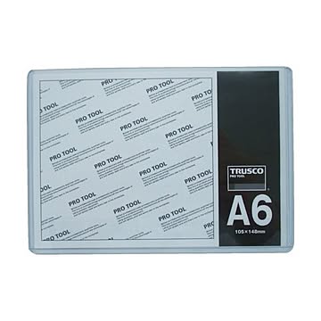 まとめ TRUSCO 厚口カードケース A6THCCH-A6 1枚  ×100セット