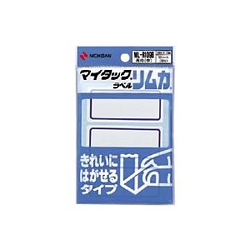 （まとめ） ニチバン マイタック(R) ラベル リムカ(R) 枠付きラベル（きれいにはがせるタイプ） ML-R109B 青枠 1P入 【×10セット】