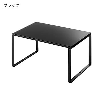 山崎実業 tower 伸縮収納棚 ブラック