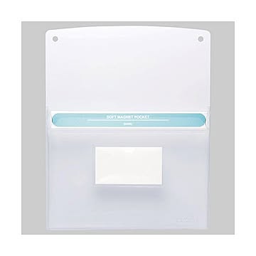 （まとめ） ソニック ソフトマグネットポケット A4カードホルダー付 MP-5973-W 1個 【×5セット】