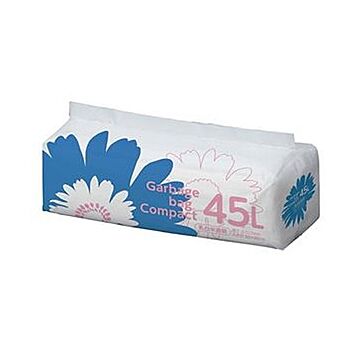 （まとめ）TANOSEE ゴミ袋 コンパクト乳白半透明 45L 1パック（50枚）【×20セット】