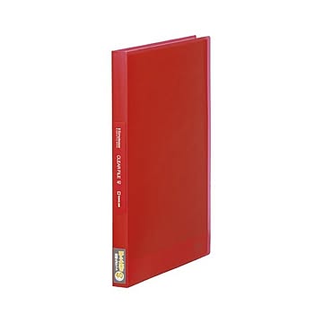 （まとめ） キングジムシンプリーズ クリアーファイル A4タテ型 40ポケット 赤 【×10セット】
