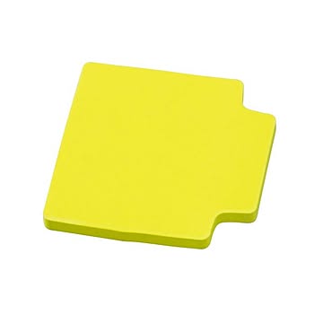 (まとめ) ライオン事務器ふせん［リペタ］ 貼ってはがせるインデックスメモ 70×70mm ネオンイエロー RL-20 1冊  【×50セット】