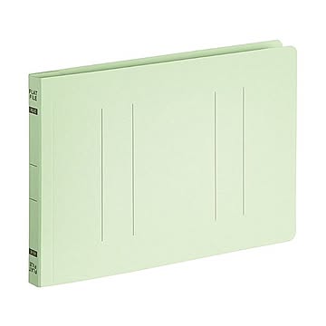 （まとめ）TANOSEEフラットファイルE(エコノミー) A5ヨコ 150枚収容 背幅18mm グリーン 1パック(10冊) 【×10セット】