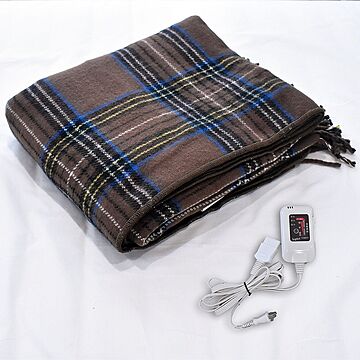 [日本製] 電気毛布 ひざ掛け チェック柄 約160×120cm