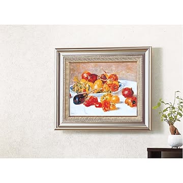 【世界の名画】名画額縁 複製画 絵画額 ■ ルノワール名画額Ｆ６ＡＳ 「南仏の果実」 ひも付き