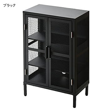ラック 組立式 BURUCK メッシュ キャビネット 3段 BRLS0330KI 幅505x奥行280x高さ785mm B.Bファニシング