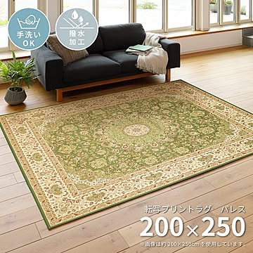 パレス 高級絨毯風ラグ 200×250 撥水機能付き