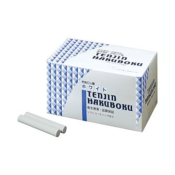 (まとめ) 日本白墨 天神印チョーク(石膏カルシウム製) 白 CH-1 1箱(100本) 【×10セット】