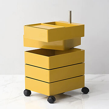 【Bauhaus Japan】Modern movable 5 stages trolley/収納家具/隙間収納/移動式/ワゴン