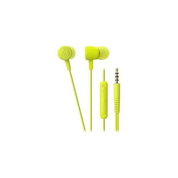 Audio-Technica オーディオテクニカ iPod／iPhone／iPad専用インナーイヤーヘッドホン dip neon color ライトグリーン ATH-CKL220i- 【×2セット】