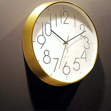 壁掛け時計 電波時計 おしゃれ 時計 電波 壁掛け 北欧 掛け時計 フィロマ Fylloma CL-4058  モダン エレガント ゴールド  リビング ダイニング かわいい リビング ダイニング