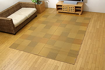 イケヒコ・コーポレーション い草ラグ DX京刺子 191×250cm ベージュ