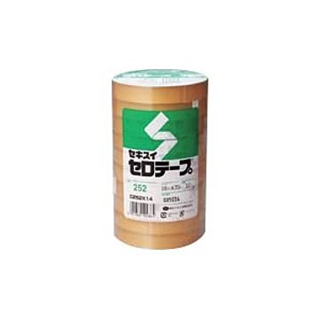 （まとめ） セキスイ セロテープ(R) No.252 （大巻）巻芯径76mm・長70m巻 C252X14 10巻入 【×2セット】