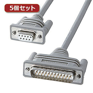 5個セット サンワサプライ RS-232Cケーブル KRS-3106FK2X5 管理No. 4589452968459