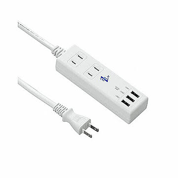 【5個セット】 YAZAWA 国内海外兼用2AC3USB3.4A1mVFC34A2AC3UX5 管理No. 4589453005795