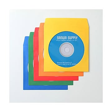 （まとめ）サンワサプライ DVD・CDペーパースリーブケース FCD-PS100MXN×5セット