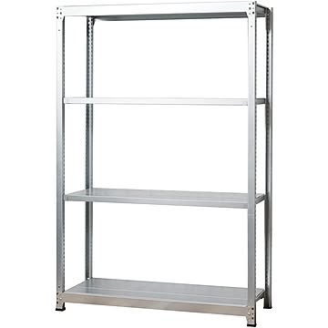 スチールラックのキタジマ 軽中量棚 100kg 高さ180cm 亜鉛メッキ 100kg/段
