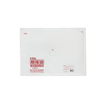 規格袋 18号100枚入02LLD+メタロセン透明 KN18 （25袋×5ケース）125袋セット 38-430