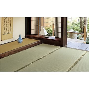 い草 上敷き/ラグマット 日本製 引目織 『琥珀 こはく』 〔リビング ダイニング 客間 仏間〕【代引不可】