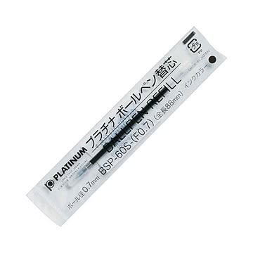 (まとめ) プラチナ 油性ボールペン替芯 0.7mm黒 ダブルアクション用 BSP-60S-（F0.7）#1 1セット（10本） 【×30セット】