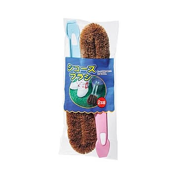 （まとめ）オカザキ シューズブラシ 1パック（2本）【×50セット】