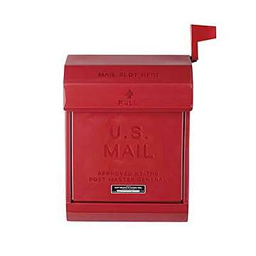 U,S, Mail box 2 ユーエス メールボックス 2  (エンボス文字あり) TK-2078 郵便受け 郵便ポスト フラグバー付き