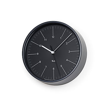 Lemnos レムノス RIKI STEEL CLOCK リキ スチール クロック WR24-10 WR24-11 掛時計 スチール 電波時計 渡辺力 デザイン時計