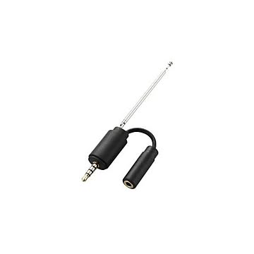 (まとめ)エレコム スマートフォン用テレビアンテナ(ロッドアンテナ) MPA-35ATRBK×5セット