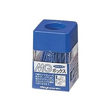(業務用20セット)ミツヤ MGボックス/ゼムクリップケース 【カラークリップ25g付き】 角型 マグネット内蔵 MB-250V 青