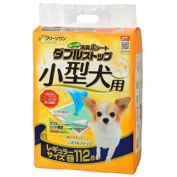 シーズイシハラ ダブルストップ小型犬レギュラー112枚 トイレシーツ【ペット用品】