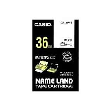 (業務用2セット) CASIO カシオ ネームランド用ラベルテープ 幅：36mm XR-36WE 白に黒文字
