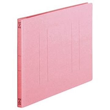 （まとめ） TANOSEE フラットファイル（スタンダードカラー） A4ヨコ 150枚収容 背幅18mm ピンク 1パック（10冊） 【×5セット】