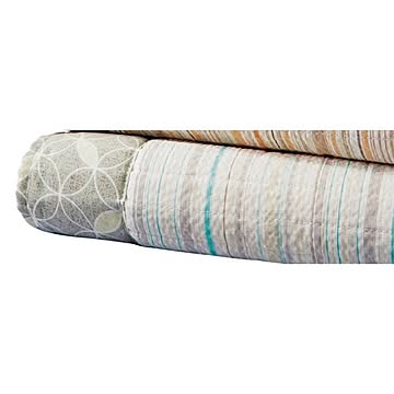 しじら織り綿100％ラグマット 約220cm×330cm グレー 長方形 洗える防滑シボ加工